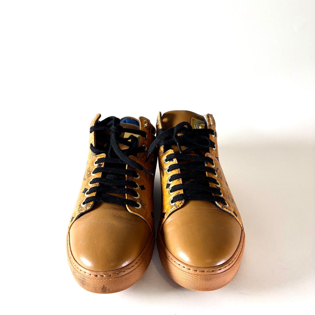 Vintage Mcm Monogram High Top Sneakers Size 36